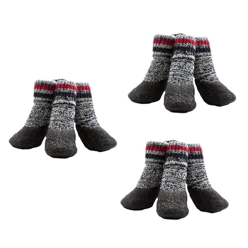 Kisangel 6 Paare Haustier Hund Socken rutschfeste Hundesocken Hexenhundekostüm pet paw Paws pfotenschutz wasserdichte Socken warme Socken Haustiersocken draussen Haustier socken Sohlen von Kisangel