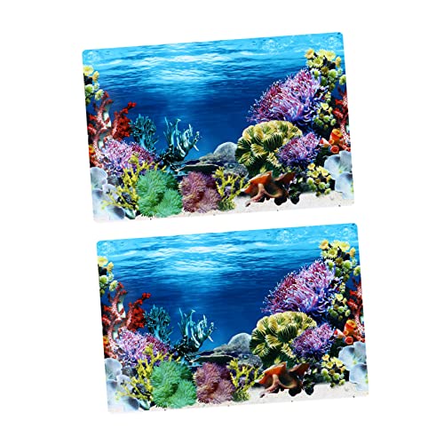 Kisangel 6 STK Aufkleber Für Aquarien Klebepapier Für Aquarien Aquarium-Aquarium-Plakat Ozeanaufkleber Aquarienpapier Haften -dekor Hintergrundpapier Dreidimensional Dickfilmpapier 3D von Kisangel