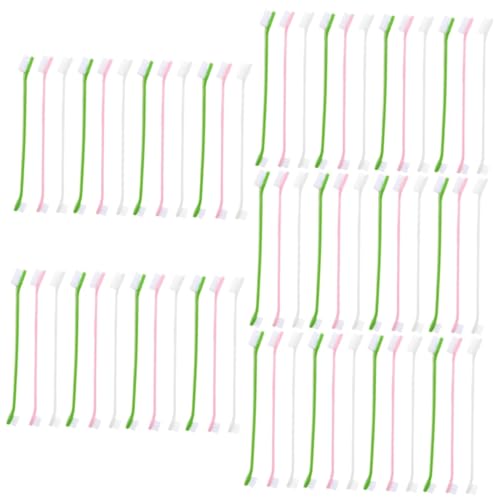 Kisangel 60 STK Doppelkopf-hundezahnbürste Mundpflege Für Haustiere Haustiersachen Welpenzähne Putzen Große Hundezahnbürste Mundpflege Für Hunde Hundehandzahnbürste Große Tierhygiene von Kisangel