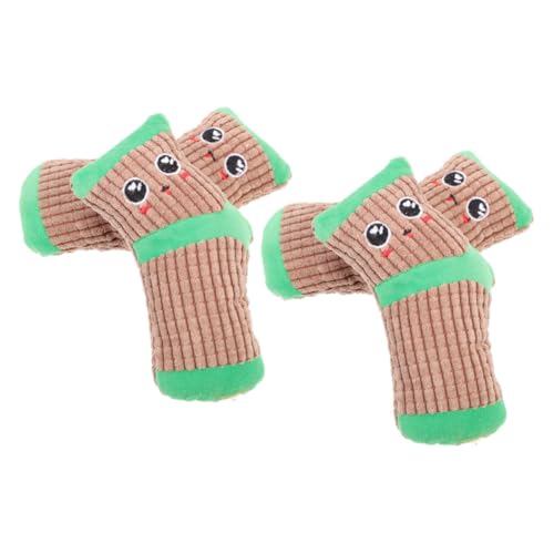 Kisangel 8 Paare Spielzeug Themberchaud-Plüsch Cartoon-Socken Aggressive Kauer Welpe Plüschtier Interaction Pets Cartoon quietschende Socke Hunde quietschende Socke Bissfest Haustier socken von Kisangel