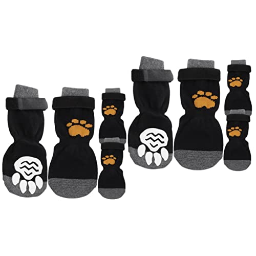 Kisangel 8 STK Haustier Hund Socken Weihnachtssocken waschbare Haustiersocken Katze pfotenschutz für Hunde hundesocken sockenschuhe tragbare Baumwollsocken auswechselbarer Hundepfotenschutz von Kisangel