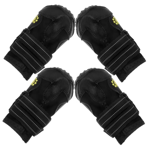 Kisangel 8 STK Schneestiefel Für Haustiere Schuhschutz Sommerstiefel Hundeschuhe Zahnreinigungstücher Für Hunde Schneestiefel Für Hunde Schwarze Hundestiefel Haustier Hund Herbst Und Winter von Kisangel