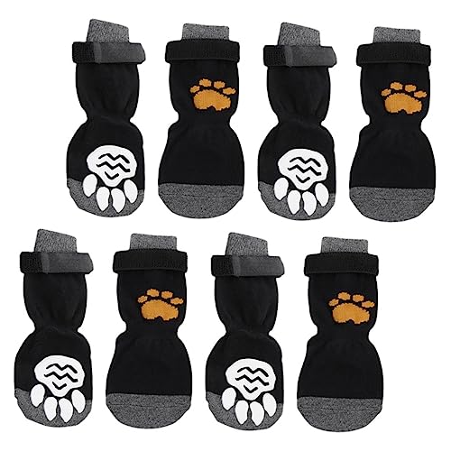 Kisangel 8St Haustier Hund Socken Hundesocke Tragbare Hundepfotenschützer entzückende Pfotenschützer Schuhe für hundepfoten Dog Socks Hundezubehör waschbarer Pfotenschutz Baumwolle von Kisangel