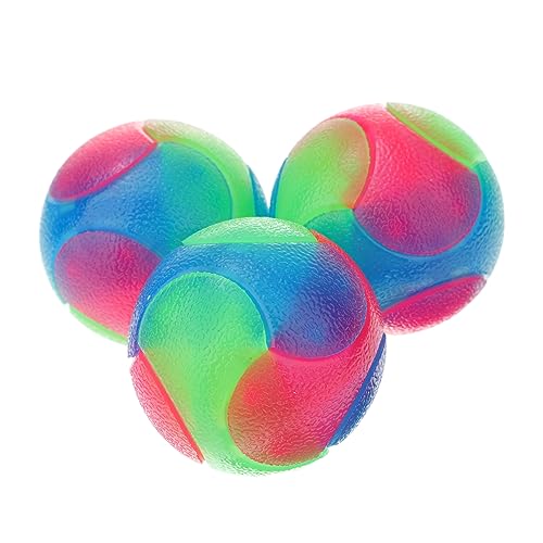 Kisangel 9 STK Klangknoten Haustierspielzeug interaktives Spielzeug knete Spielzeug gummiball Tennis bällen Flash Haustier-Tennisball zum Kauen kaubälle für Hunde Backenzahn Bunte Kugel von Kisangel