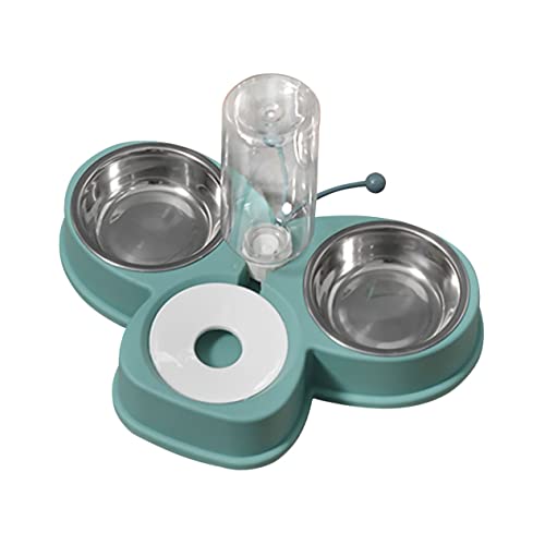 Kisangel Automatischer Trinkbrunnen pet Feeder automatischer wasserspender meerschweinchen wassernapf Futternapf für Hunde katzenfutter Anti-Rutsch-Welpenfutterautomat Kätzchen-Feeder pp von Kisangel