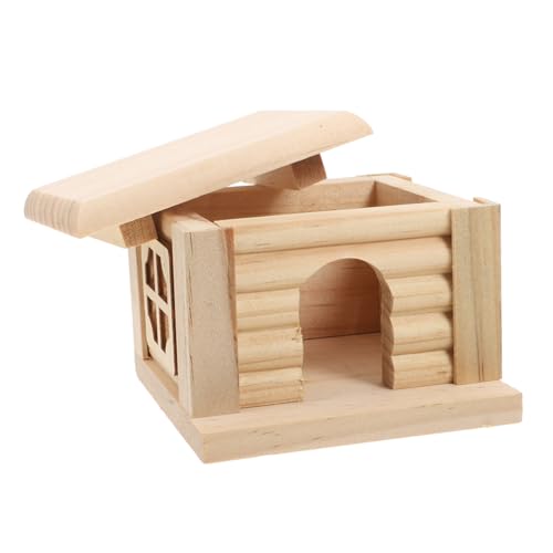 Kisangel Sicheres Hamsterhaus Aus Natürlichem Holz Hamsterbox Haustier-versteck Tierhaus Aus Holz 11 X 10 X 9 cm Leicht Zu Reinigen von Kisangel