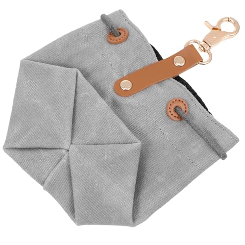 Kisangel Futterautomat für Haustiere Beutel behandeln menschlich Landstreicher Müll aufbewahrungssack Storage Pockets verschleißfester Leckerchenhalter tragbare Snacktasche Segeltuch Grey von Kisangel