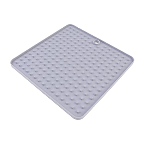 Kisangel Haustier Fütterung Matte Pad Silikon Lecken Kissen Pet Supplies Hund Feeder Grau von Kisangel