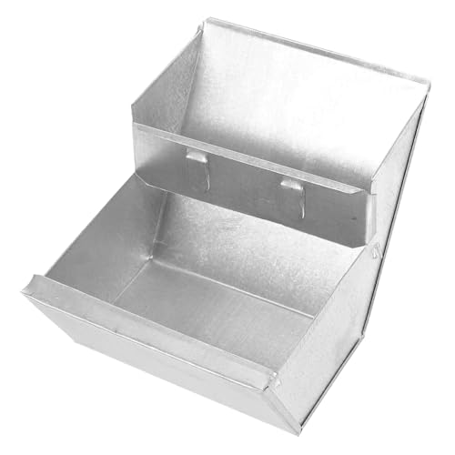 Kisangel Futterbox für Kaninchen Hasen heuraufe gemüsekorb Futterbox für Chinchillas essensboxen lunchboxen Futterautomat für Haustiere Speicherhalter Futtermeerschweinchen Eisen Silver von Kisangel