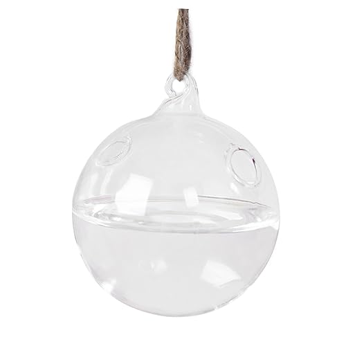 Kisangel Hängender Transparenter Glasblumentopf Mit öchern Terrarium Vase Für Pflanzen Im Modernen Wohnstil Dekoration Für Zuhause von Kisangel