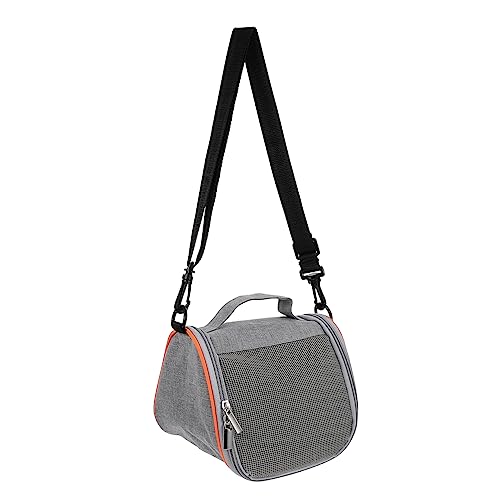 Kisangel Hamster Aus Tasche Hundetasche Träger Käfig Hund Geldbörse Transportbox Für Haustiere Kiste Reisetaschen Katzen Rucksack Tragbarer Igelträger Dackel Auto Ratte Oxford-Stoff Grey von Kisangel