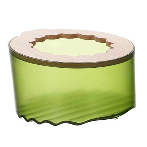 Kisangel Hamster Toilette Rennmaus Badezimmer Hamster-Sand-Badewanne Hamster badewanne Hamsterbad kleine Tiere Hamster klo Hamster sandbad Hamstersand Meerschweinchen-Toilette Abs Green von Kisangel