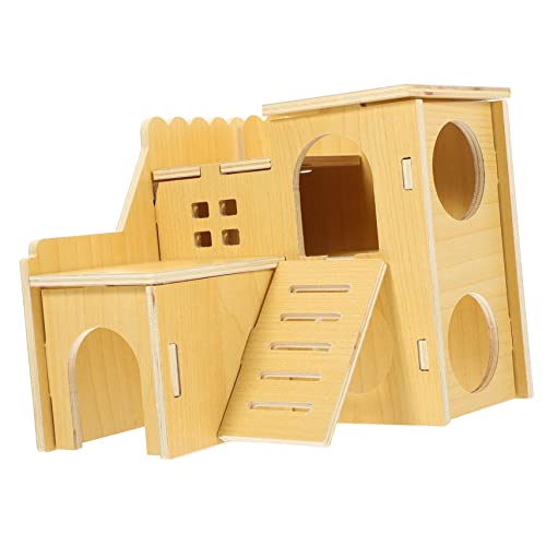 Kisangel Hamsterhütte Haustierzaun Outdoor- Meerschweinchenkäfig Kleintierhaus Hamster Badesand Spielhaus Kleines Tierhaus Fangen Hundezaun Versteckhaus Für Meerschweinchen Hölzern von Kisangel