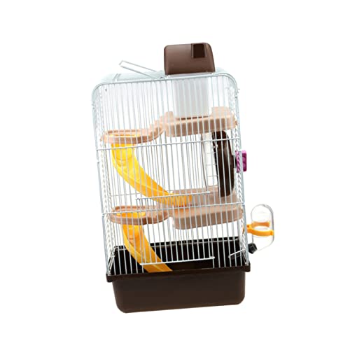 Kisangel Hamsterkäfig Hamster Spielzeug hamsterspielzeug wasserverteiler Hamster cage trinkföasche Spielzeug für Hamster kleintierhaus trinkflaschr Chinchillakäfig Haustierkäfig Coffee von Kisangel