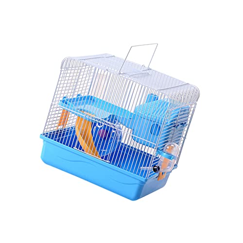 Kisangel Hamsterkäfig Hamster käfig Hamster cage wasserzapfsäule dekofenster kleintierhaus einräder Tierkäfig Villenkäfig für kleine Haustiere Hamster+Käfige Hellblau Chinchillakäfig Blue von Kisangel