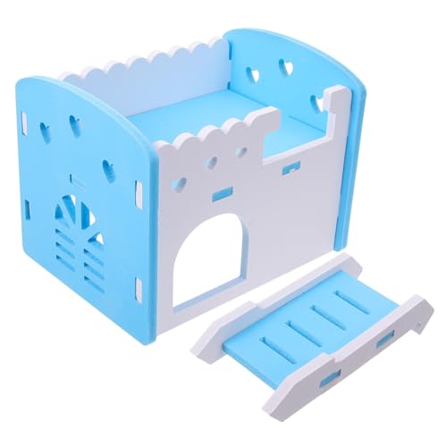 Kisangel Hamsternest Hamster Spielzeug hamsterspielzeug Meerschweinchenhaus Hamster cage Hamstervilla Hamsterverstecke Versteckhaus für Meerschweinchen Hamsterversteck im Käfig PVC Sky-Blue von Kisangel