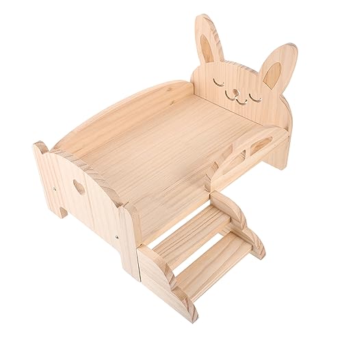 Kisangel Umweltfreundliches Meerschweinchenbett Aus Holz Multifunktionales Bett für Hamster Eichhörnchen Sicher Bequem von Kisangel