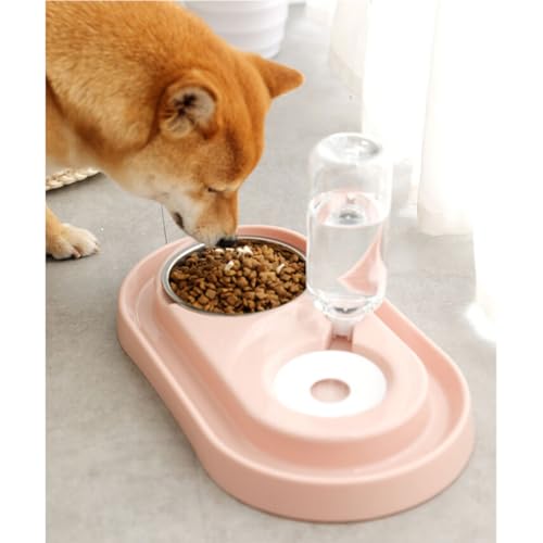 Kisangel Wasserspender für Hunde und Katzen Automatischer Wasserspender für Haustiere Kunststoffschüssel Aus Edelstahl von Kisangel