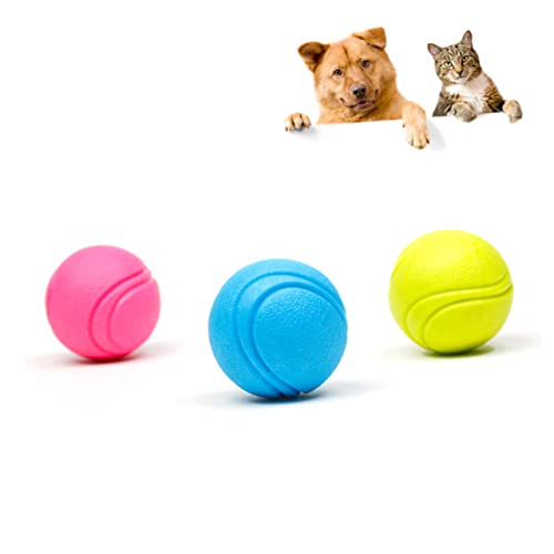 Kisangel Spielzeugbälle für Haustiere Beißspielzeug für Hunde Robuste Tennisbälle Aus Gummi Größe 4 5 cm für bis Mittelgroße Hunde Spaß von Kisangel