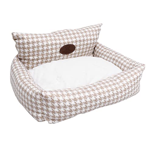 Kisangel Haustierbett pet Bed haustierfeldbett Dog Bed katzenbett cat Bed Kissen für Haustiere Höhlenbett für Welpen Haustierzelt Haustiernest Katzennest Quadrat Haustiermatte PP Baumwolle von Kisangel