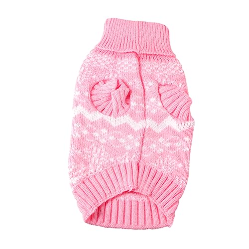 Kisangel Elch-Hundekleidung Pullover mit hohem Kragen Cosplay-Kleidung für Haustiere Haustierkleidung Winterkleidung für Haustiere Hundepullover Chef Weihnachtskostüme Rosa von Kisangel