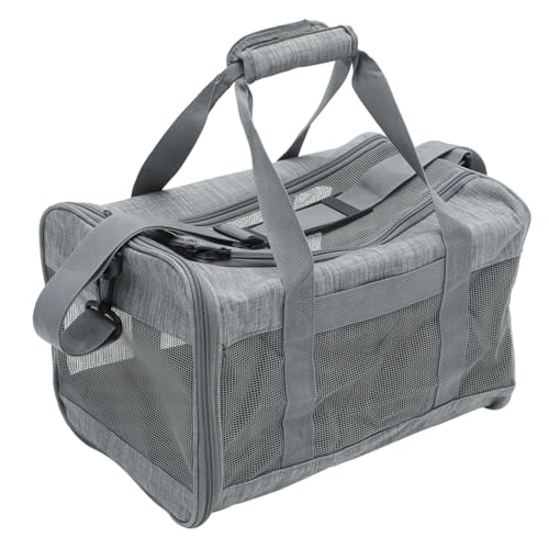 Kisangel Haustiertasche Katzenhalter Katzentransporter Katzenbehälter Hasenträger tiertransporttasche hundekäfig hundekotbeutel Transportbox für Katzen Kleiner Haustierträger Kation Grey von Kisangel