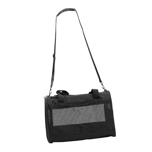 Kisangel Haustiertasche Reisetransportbox für Katzen verschleißfeste Hundetragetasche tiertransporttasche pet Supplies Kleiner Haustierträger atmungsaktive Katzentrage Kation Black von Kisangel