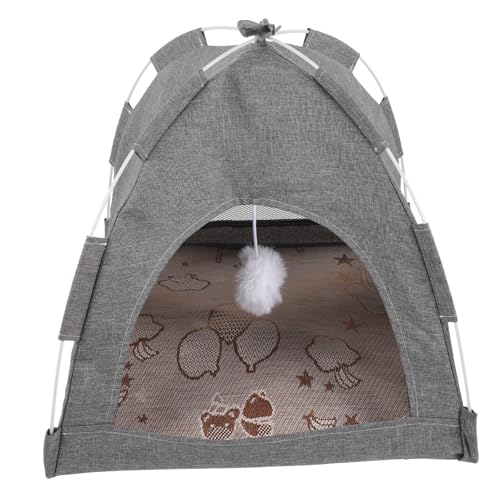 Kisangel Haustierzelt Atmungsaktives Katzenbett Tierheim für drinnen Hundehütte pet Teepee die Hütte Zelte Haustiernest Haustierhaus für den Innenbereich Haushalt Zwinger von Kisangel