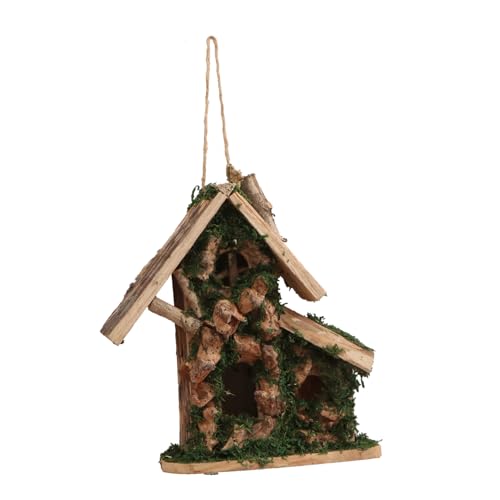 Kisangel Holz Vogelhaus Hängend Handgefertigtes Vogel Nest Dekoratives Gartenornament für Vögel Geeignet für Vogelarten Natürliche Holzstruktur Kisangel Holz Vogelhaus Hängend Handgefertigtes Vogel Nest Dekoratives Gartenornament für Vögel Geeignet für Vogelarten Natürliche Holzstruktur von Kisangel