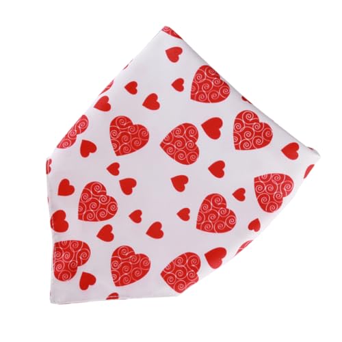 Kisangel Halsband für Mittelgroße und Große Hunde Zum Valentinstag Lätzchen Doppellagig Speichelhalsband mit Herz-Design Rot Modisch Sicher Kisangel Halsband für Mittelgroße und Große Hunde Zum Valentinstag Lätzchen Doppellagig Speichelhalsband mit Herz-Design Rot Modisch Sicher von Kisangel