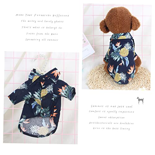 Kisangel Hunde Geburtstagsgeschenk hawaiianisches Kostüm Hund Sommer Trachtenhemd Halloweenkostüm Sommerkleid Hawaiihemd Kleider Welpenkleidung Haustierkleidung der Hund Shirt Kokosnussbaum von Kisangel