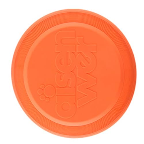 Kisangel Hunde- Welpe Hund Fliegende Haustier Interactive Dog Toys Dog chew Toy dogfrisbee interaktive Wurfscheibe Multifunktions-Wurfscheibe TPU Orange von Kisangel