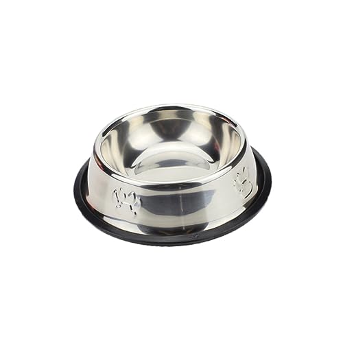 Kisangel 15 cm Edelstahl Hundefutter Schüssel Pet Feeder rutschfeste Basis Geruch Haustier Lieferungen für Welpen Hunde Katzen von Kisangel