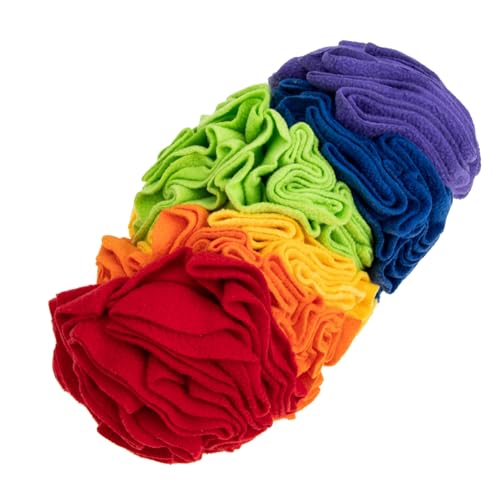 Kisangel Hundeschnüffelbrötchen Hundedecke Haustier Hundebälle Quietschen Hundepuzzle Ball-hundespielzeug Bewegliches Hundespielzeug Welpe Hundeball Puzzle- Colorful Polarfleece von Kisangel