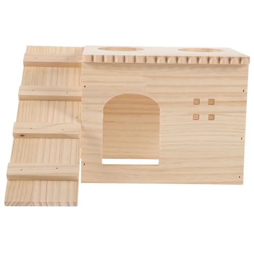 Kisangel Holz Hamster Shelter Meerschweinchen Haustier Nest Spielzeug Hideout Schlaf Pet Versorgung von Kisangel