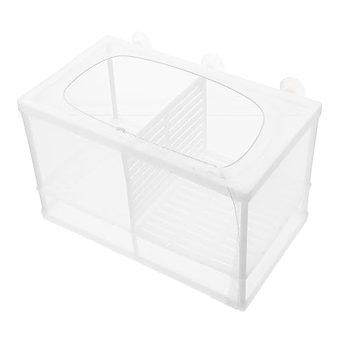 Kisangel Kasten Betta-Box Fish breeding Box Alarm Haushaltsstecker schnappen Auslauf Sensordetektor Türstopper isoliertes Aufzuchtbecken Trennwand für Aquarien Brüterei Fischernetz Abs Weiß von Kisangel