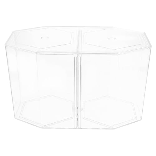 Kisangel Kasten Betta-Box Teiler -Aquarium Netz Futterspender Kleines Aquarium Fischbecken Mit Trennwand Lebender Fisch Pflanzenhalter Für Aquarium Automatisch Doppelt Abs Transparent von Kisangel