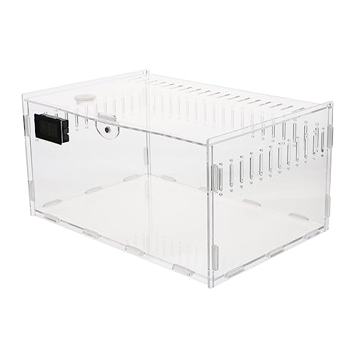 Kisangel Kasten Futterbox Für Reptilien -etui Für Reptilien Hamsterkäfige Einsiedlerkrebskäfig Reptilienkäfig Für Den Haushalt Schlangenkäfig Füttern Reptilienzucht Transparent Acryl von Kisangel