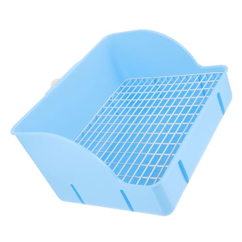 Kisangel Kasten Haustiertoilette Kleintierstreu Kleintiertoilette Töpfchen Für Meerschweinchen Toilette Für Katzen Meerschweinchen Katzentoilette Haustierstreubecken Sky-Blue Plastik von Kisangel