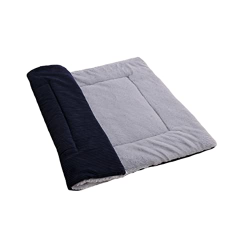 Kisangel Katzenkissen 60x40cm Winter Warmhaltende Katzenmatte Wende Pet Sleeping Pad Dicke Pet Bodenmatratze Dunkelblau Ideal Für Haustiere Pflegeleicht Und Bequem Größe M von Kisangel