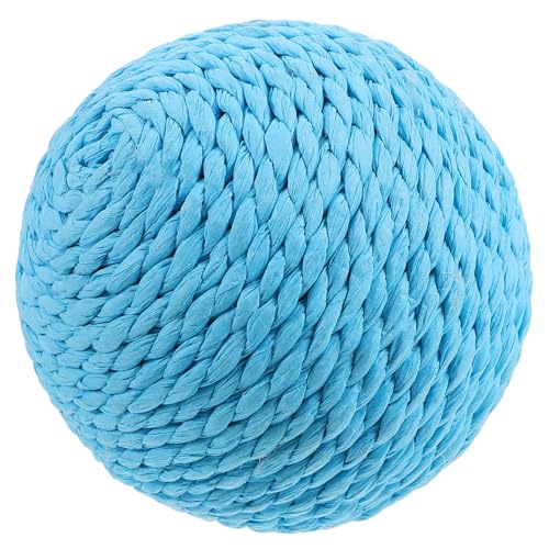 Kisangel Katzenspielzeugball Kratzball Für Katzen Kätzchen Interaktives Spielzeug Kätzchenspielzeug Für Hauskätzchen Ball Katzenspielzeug Kätzchen Interaktiver Ball Papierseil Sky-Blue von Kisangel