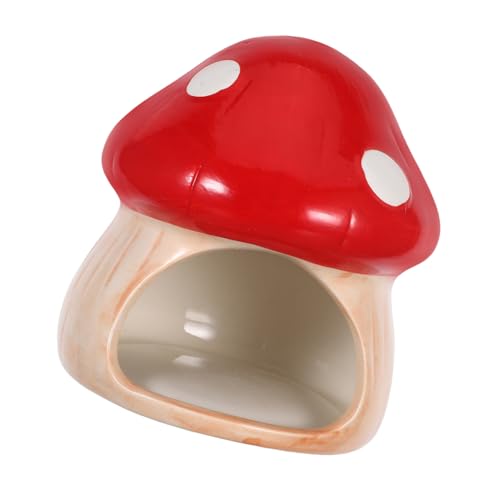 Kisangel Keramik Pilzhaus Aquarium Dekoration Rotes Versteck Höhle Fischbehälter Zubehör für Kleine Fische Garnelen Goldfische Reptilien Aquarium-deko Kisangel Keramik Pilzhaus Aquarium Dekoration Rotes Versteck Höhle Fischbehälter Zubehör für Kleine Fische Garnelen Goldfische Reptilien Aquarium-deko von Kisangel