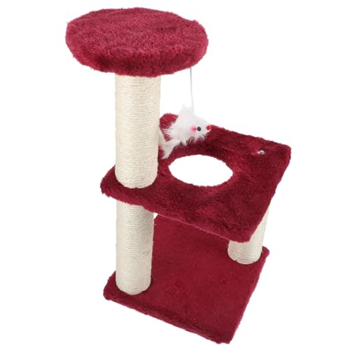 Kisangel Klettergerüst für Katzen Kratzbaum für den Boden Katzentürme Katzenkratzbrett katzenturm -Spielzeug Spielzeuge entzückender Katzenkratzer Kätzchen Kratzbaum Kratzfest Zubehör von Kisangel