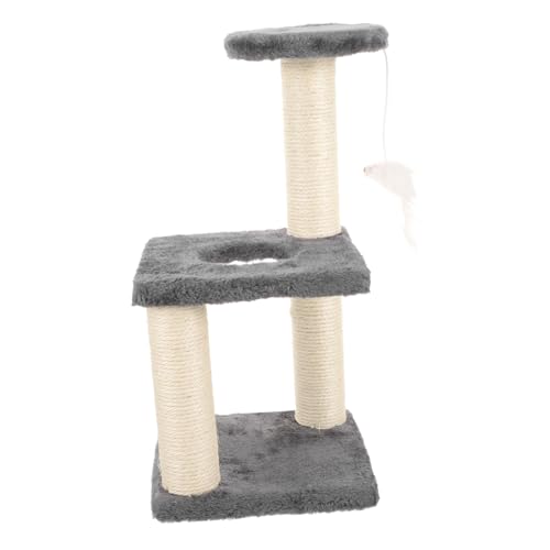 Kisangel Klettergerüst für Katzen katzenkratzbaum katzenturm Kratzhaus für Katzen Kratzbaum aus Sisal Katzentürme Spielzeug Katzenzubehör Kratzbaum für Katze Kratzer Boden von Kisangel