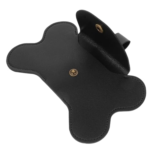 Kisangel Kotbeutelspender em Taschen Kiste Hundekotschaufel Nachfüllung hundekacktüten Dog Poop Bag Holder Hundekotbeutel-Container Kotbeutelhalter für Hunde Müllsackspender Leder Black von Kisangel