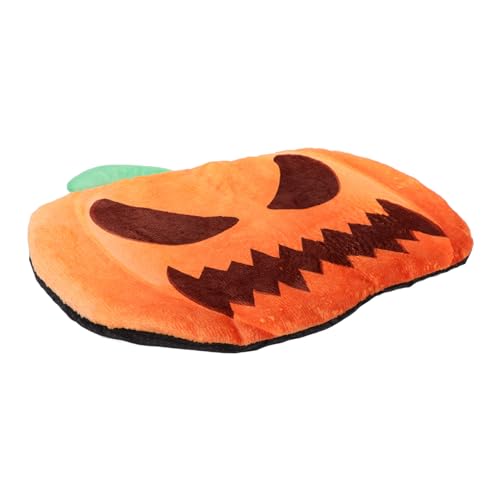 Kisangel Kürbis-Haustierunterlage katzenmatte katzenkissen Kürbis-Tierbett rutschfeste Haustiermatte Kürbis-Haustierliege Katzenzwinger Hundebett Halloween-Haustierunterlage Polyester von Kisangel