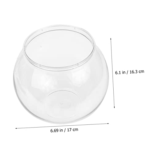 Kisangel Kunststoff Kugelfischglas Klein Aquarium Behälter Transparent Robust für Goldfische Desktop Dekoration Vielseitig als Miniatur Wasserpflanzentopf Geeignet Kisangel Kunststoff Kugelfischglas Klein Aquarium Behälter Transparent Robust für Goldfische Desktop Dekoration Vielseitig als Miniatur Wasserpflanzentopf Geeignet von Kisangel