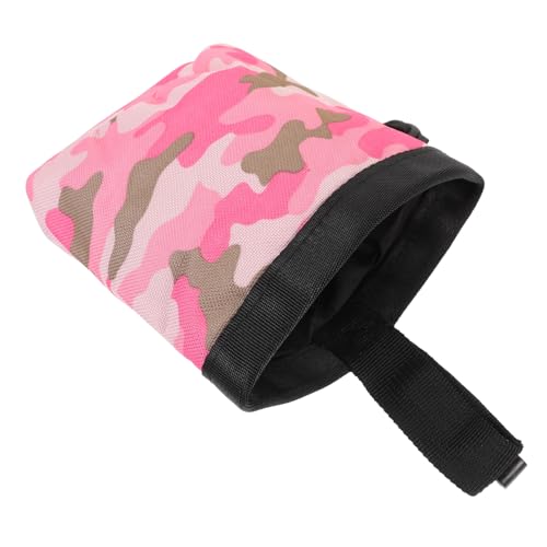 Kisangel Leckerli-Tasche Für Haustiere Stickig Verklumpung Hundewelpe Tasche Mit Kordelzug Köderbeutel Hund Staubdichte Wimpernbeutel Hündchen Hase Snack-Taschen Rosa Oxford-Stoff von Kisangel