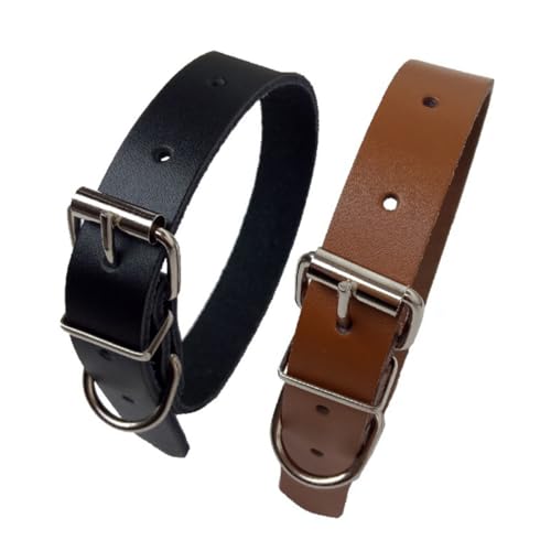 Kisangel Luxuriöses Verstellbares Hundehalsband aus Strapazierfähigem Rindsleder für Kleine und Mittelgroße Hunde Bequemes Design Modisch und Langlebig Schwarz Kisangel Luxuriöses Verstellbares Hundehalsband aus Strapazierfähigem Rindsleder für Kleine und Mittelgroße Hunde Bequemes Design Modisch und Langlebig Schwarz von Kisangel