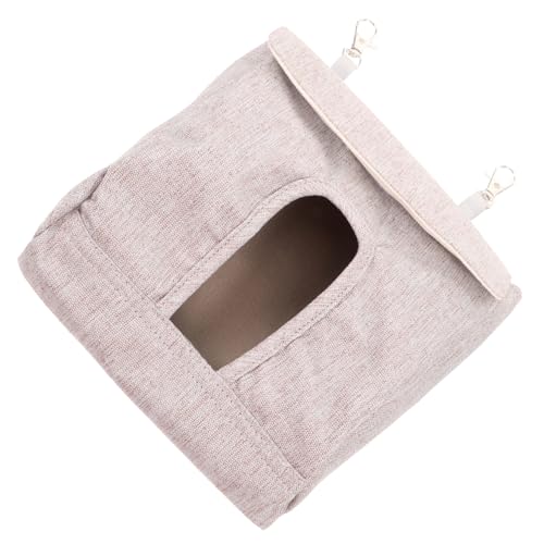 Kisangel Meerschweinchen-Slow-Food-Beutel Hasen-Futterbeutel Futterbeutel für Heu Häschen-Feeder Heuhalter für Nagetiere Kleintier Heubeutel Feeder-Tasche Guinea-Feeder Stoff Light Grey von Kisangel